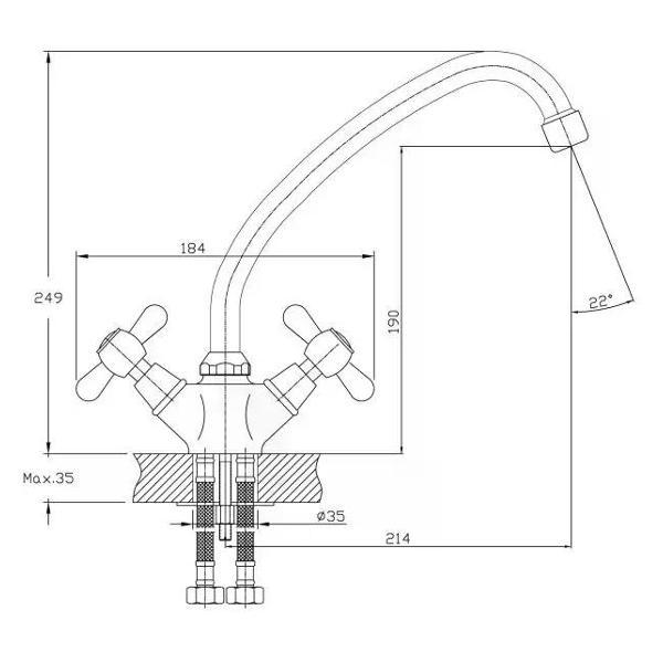 Смеситель Haiba HB4125