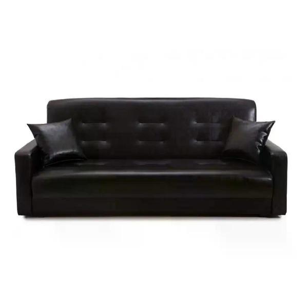 Диван ММ ГРУПП Экокожа черный