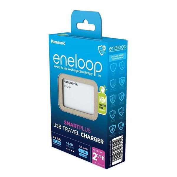 ЗУ для аккумуляторных батарей Panasonic Eneloop K-KJ87MCD40USB Travel Charger + 4 AA 2000