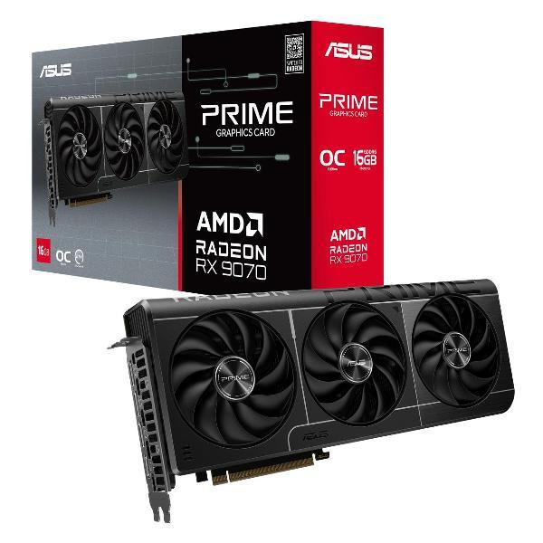 Видеокарта ASUS RX9070 PRIME OC 16GB GDDR6 256bit 3xDP HDMI 3FAN