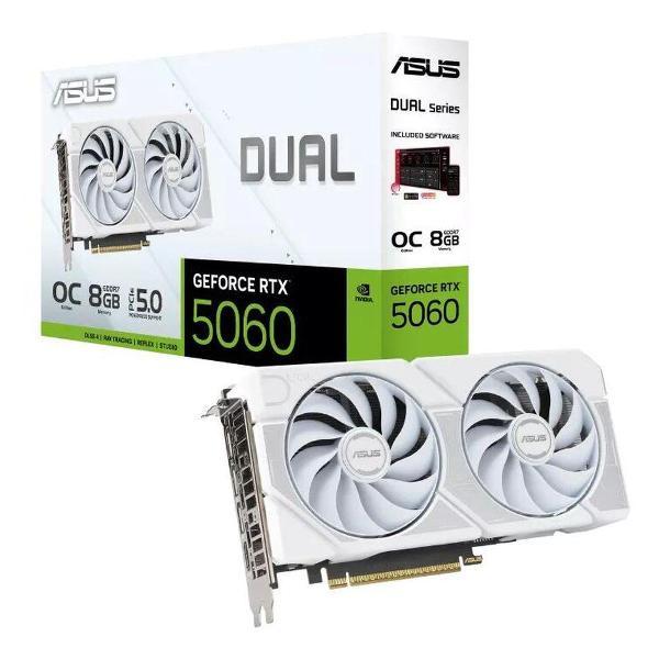 Видеокарта ASUS RTX5060 DUAL OC WHITE 8GB GDDR7 128bit 3xDP HDMI