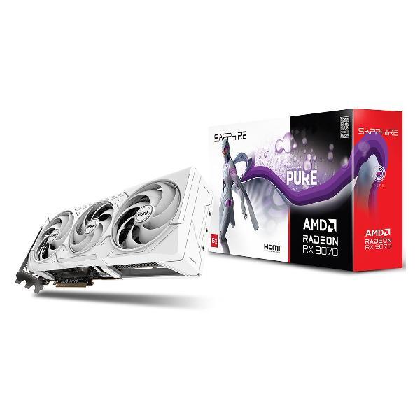 Видеокарта Sapphire RX9070 PURE OC 16GB GDDR6 256bit 2xDP 2xHDMI 3FAN RTL