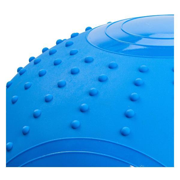 Балансировочная платформа Solmax полусфера с эспандерами, 46 см голубая