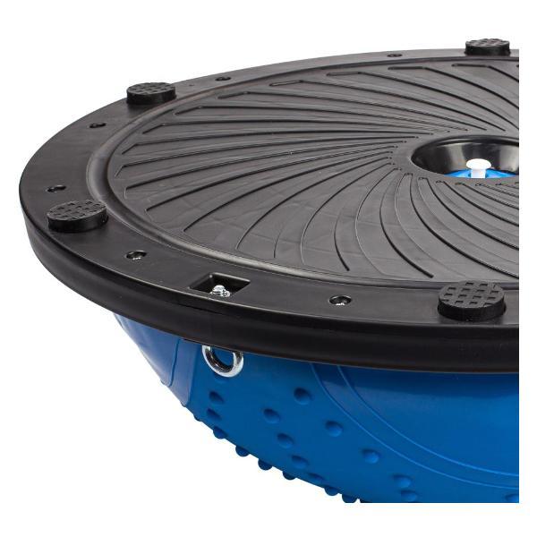 Балансировочная платформа Solmax полусфера с эспандерами, 46 см голубая