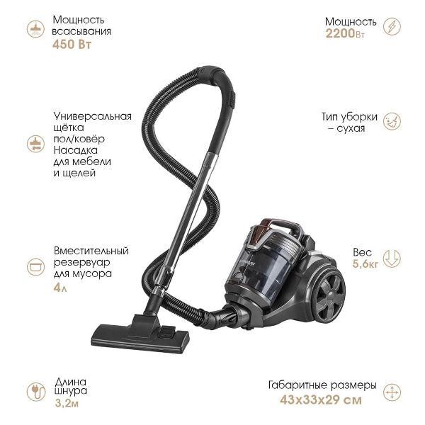 Пылесос напольный Endever VC-660