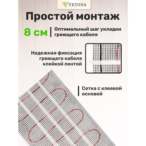 Теплый пол Vetona Mat 1200/8,0 с регулятором P (5156273)