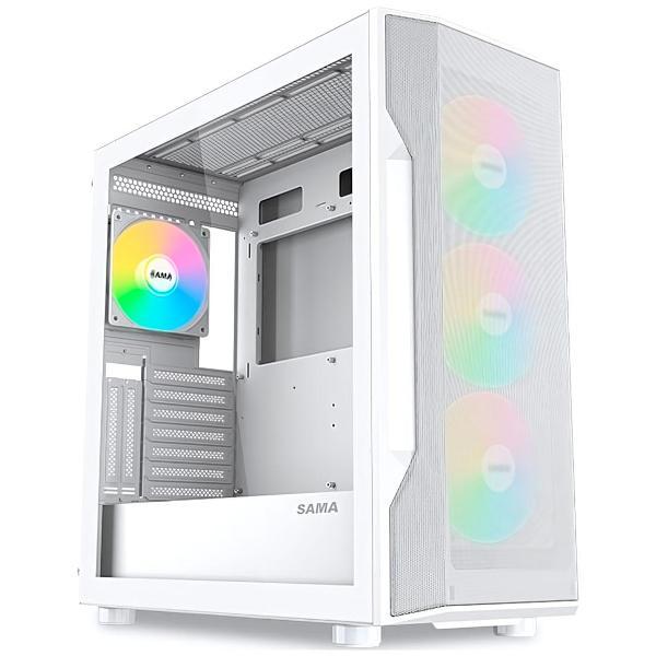 Корпус для компьютера SAMA S40 White (S40-WHAPA4X1-GL)