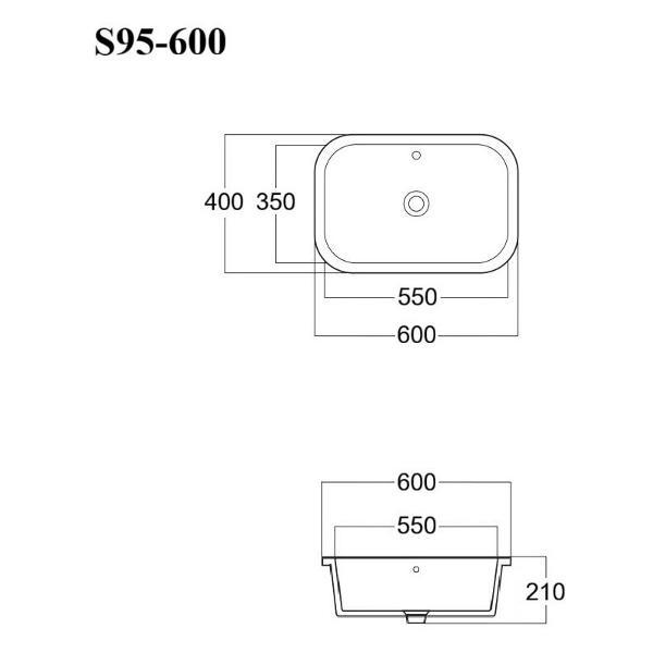 Раковина для ванной BOND S95-600