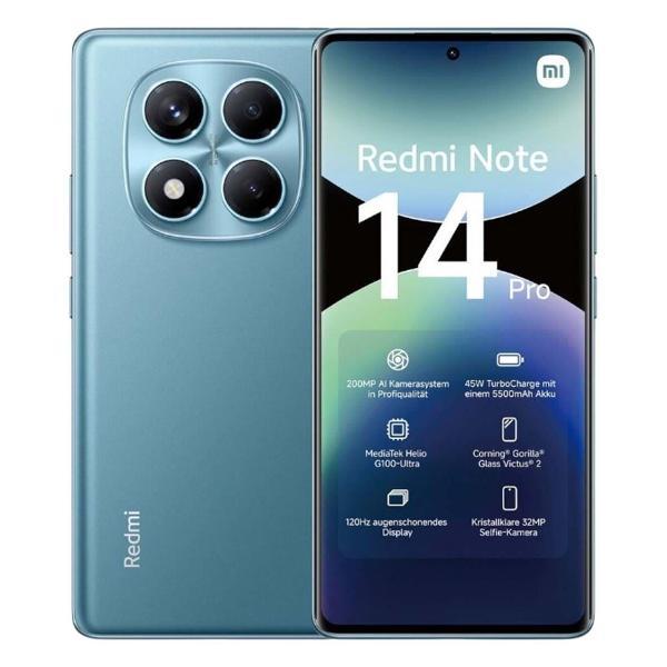 Смартфон Xiaomi Note 14 Pro 12/256Gb голубой (MZB0IWERU)