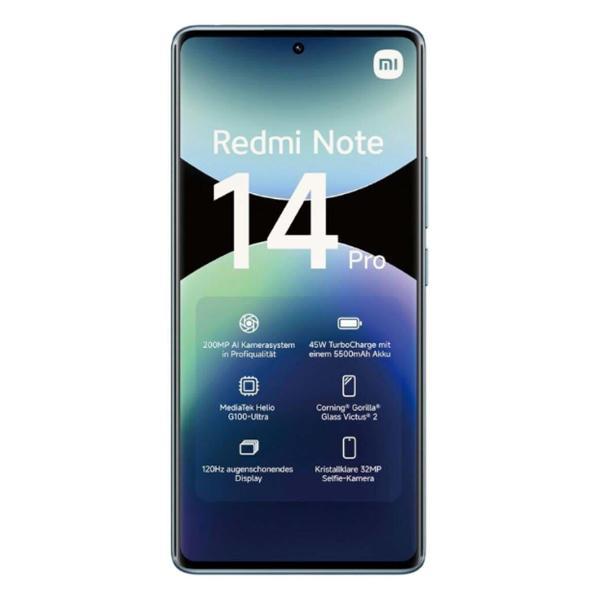 Смартфон Xiaomi Note 14 Pro 12/256Gb голубой (MZB0IWERU)