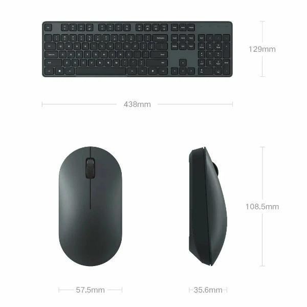 Комплект клавиатура и мышь Xiaomi Wireless Set 2 Black