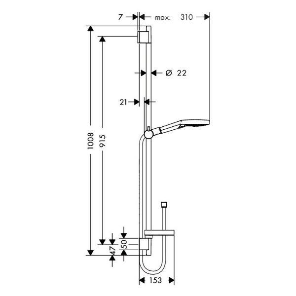 Шланг Hansgrohe Raindance Select S 26721000_160_Круглая