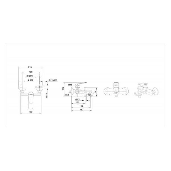 Смеситель Bravat Rhein F6429564BW-01-ENG