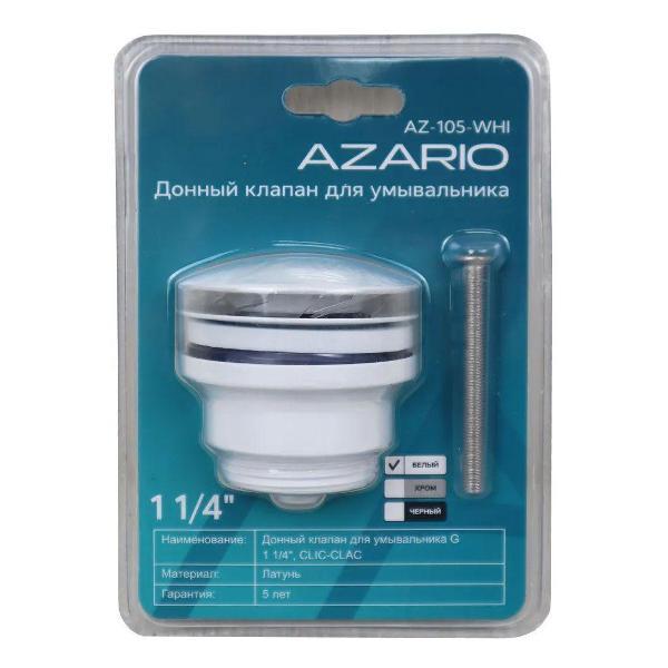 Донный клапан Azario CLIC-CLAC_63 белый