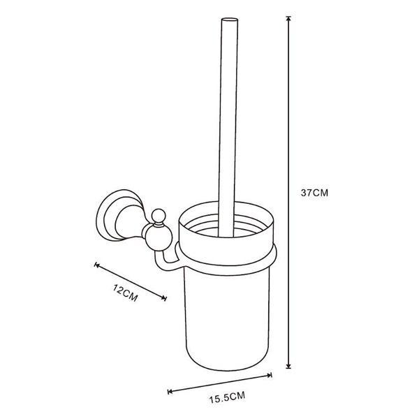 Ершик для унитаза Azario ELVIA AZ-91113G золото