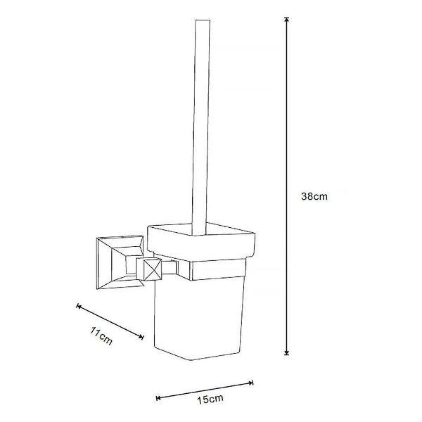 Ершик для унитаза Azario ALTRE AZ96013B черный матовый