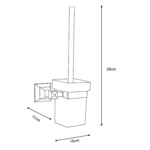 Ершик для унитаза Azario ALTRE AZ96013 хром