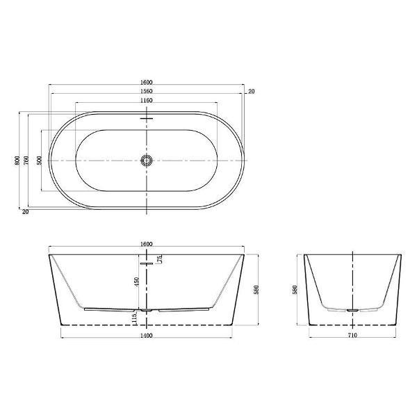 Ванна Azario Bristol