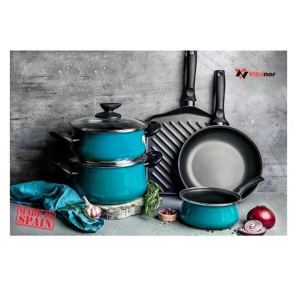 Кастрюля Vitrinor низкая с крышкой Country M4 20 4.5л