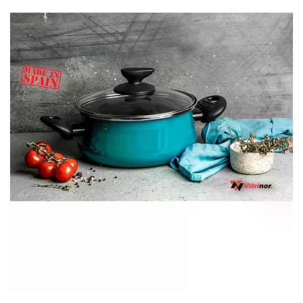 Кастрюля Vitrinor низкая с крышкой Country M4 20 4.5л