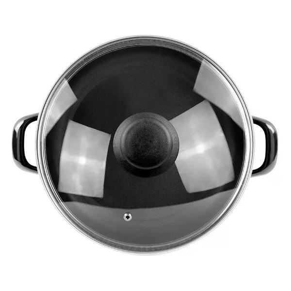 Кастрюля Vitrinor низкая Black 20 2.5л с крышкой