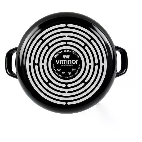 Кастрюля Vitrinor низкая Black 24 4.5 л с крышкой