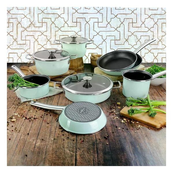 Кастрюля Vitrinor низкая Nordic Mint 28 с крышкой 1.95 л