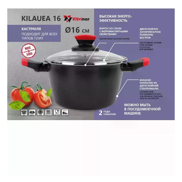 Кастрюля Vitrinor Kilauea 2.5 л 16 см с крышкой