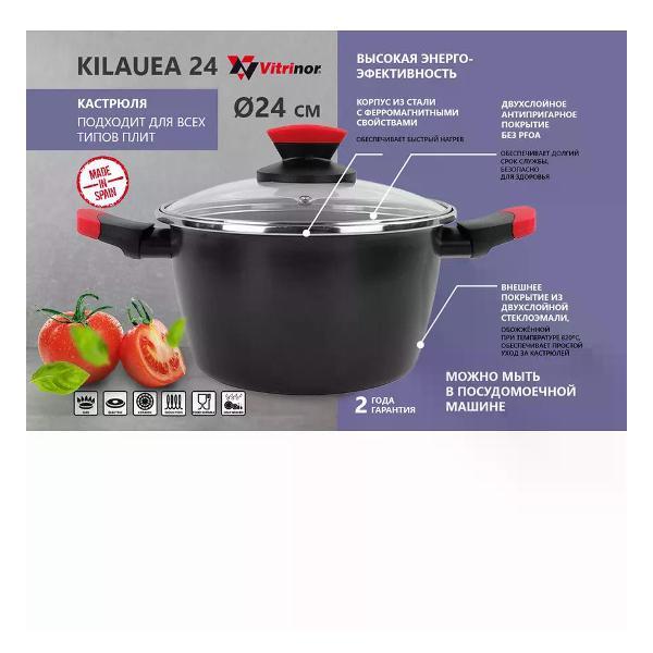 Кастрюля Vitrinor Kilauea 6 л 24 см с крышкой