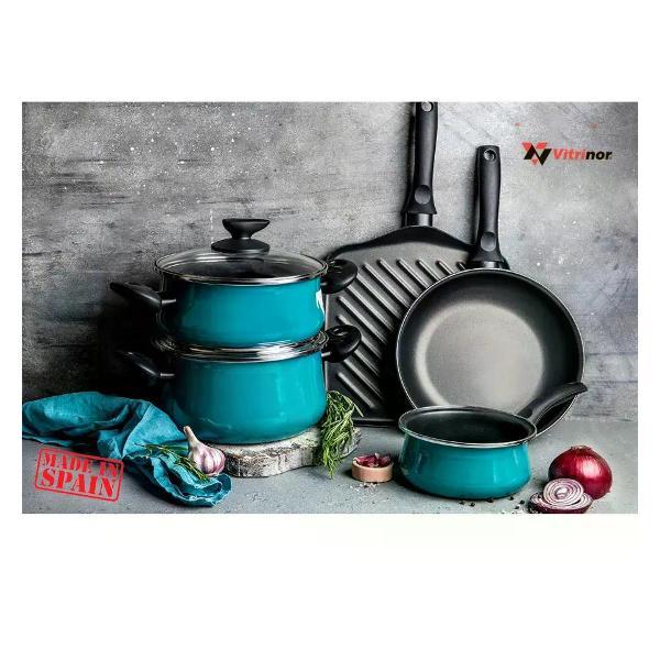 Кастрюля Vitrinor высокая с крышкой Country M4 20 4.5л