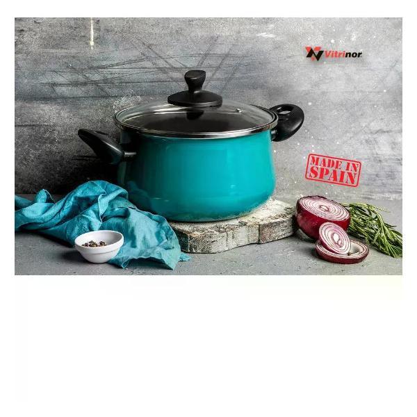 Кастрюля Vitrinor высокая с крышкой Country M4 24 4.5л