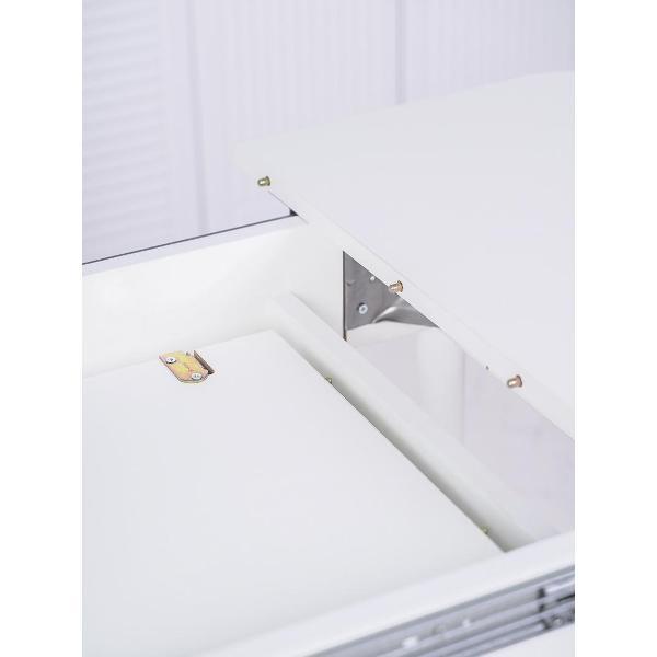 Стол обеденный Frenesie Кэлли кухонный раздвижной, белый шагрень