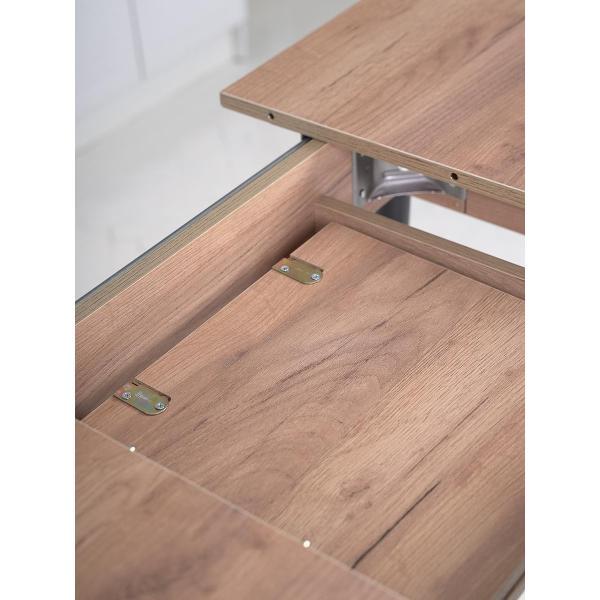 Стол обеденный Frenesie Кэлли кухонный раздвижной овальный, дуб крафт золотой, 94/126х64х75 см.