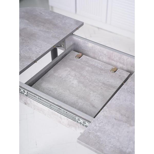 Стол обеденный Frenesie Кэлли кухонный раздвижной овальный, камень светлый, 94/126х64х75 см.