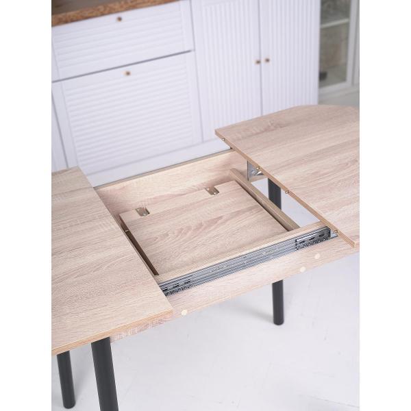 Стол обеденный Frenesie Кэлли кухонный раздвижной овальный, дуб сонома, 94/126х64х75 см.