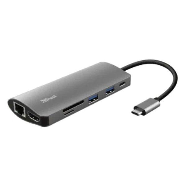 Аккумулятор для смартфона, телефона Адаптер 23775 Trust Dalyx 7-в-1 Multiport USB-C