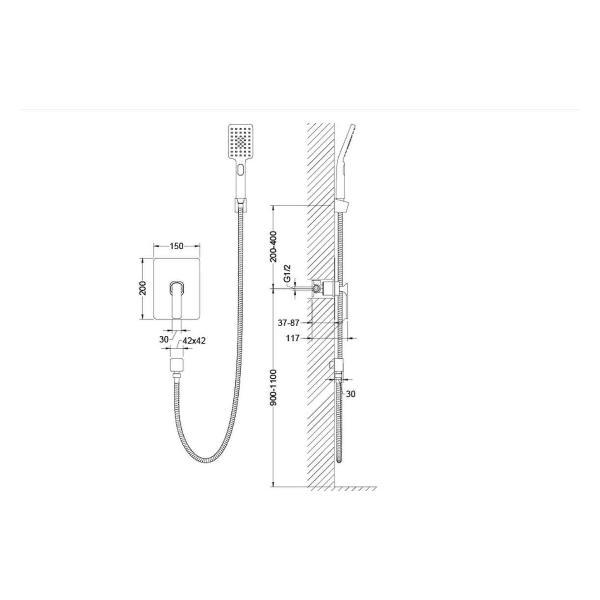 Смеситель Timo Timo Beverly SX-1060/00 (2018), хром 1500 мм