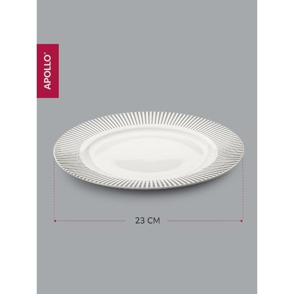 Тарелка Apollo 23 см, 4 шт. Grey