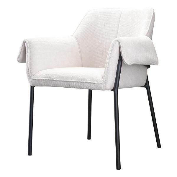 Стул обеденный Bergenson Bjorn Aline, шенилл, молочный