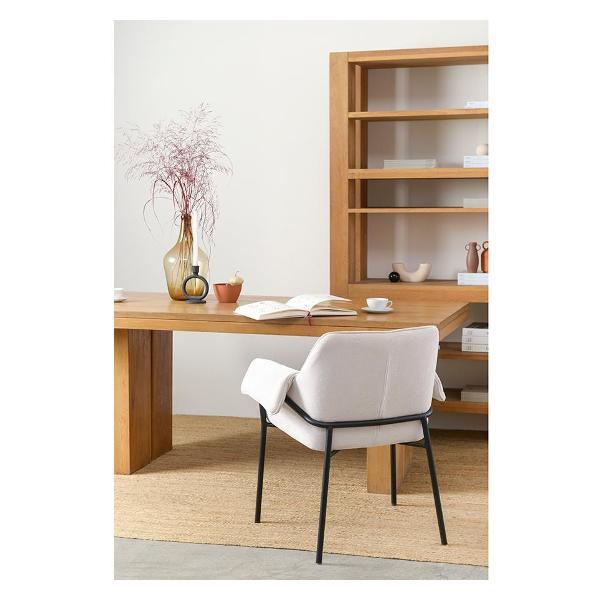 Стул обеденный Bergenson Bjorn Aline, шенилл, молочный