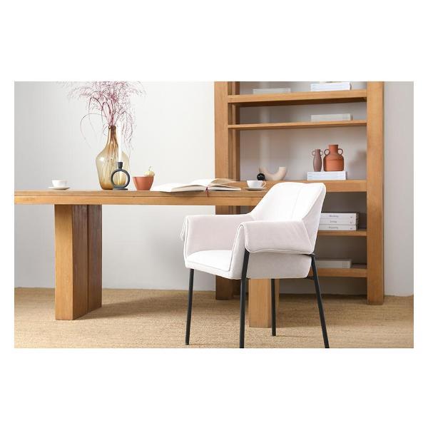 Стул обеденный Bergenson Bjorn Aline, шенилл, молочный