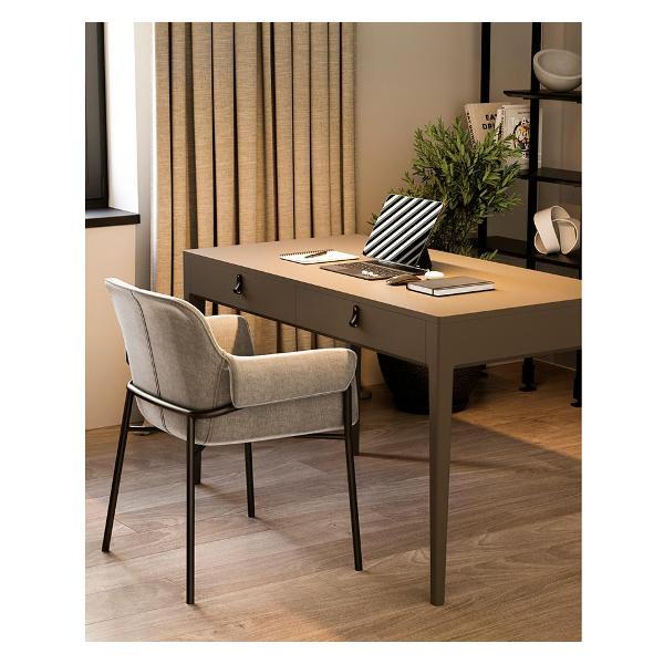 Стул обеденный Bergenson Bjorn Aline, шенилл, молочный