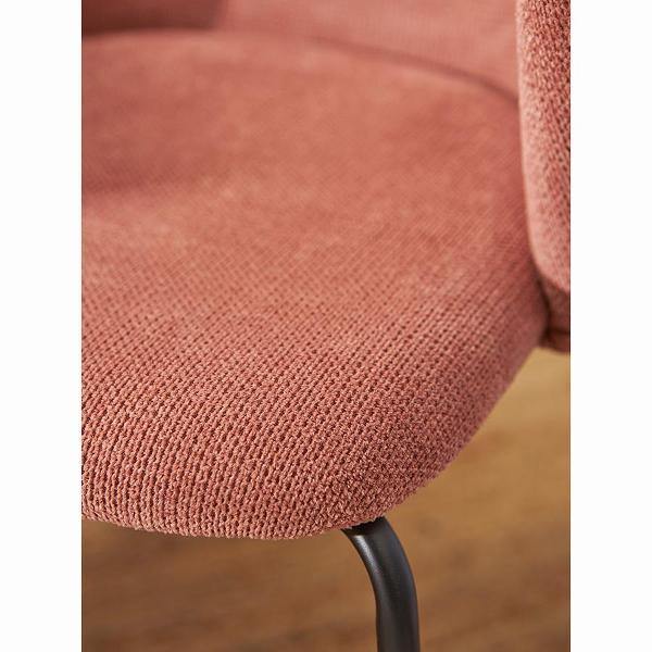 Стул обеденный Bergenson Bjorn Dwight, фактурный шенилл, коралловый