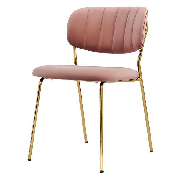 Стул обеденный Bergenson Bjorn Eirill, велюр, розовый