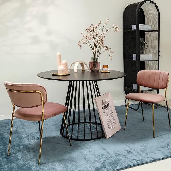 Стул обеденный Bergenson Bjorn Eirill, велюр, розовый