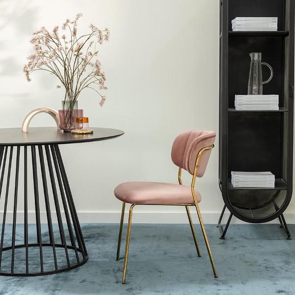 Стул обеденный Bergenson Bjorn Eirill, велюр, розовый