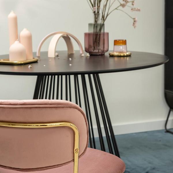 Стул обеденный Bergenson Bjorn Eirill, велюр, розовый