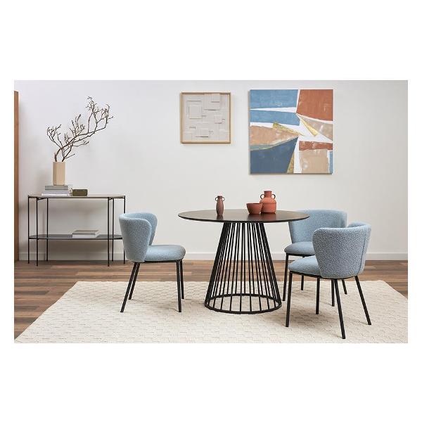 Стул обеденный Bergenson Bjorn Foggy, букле, голубая пудра