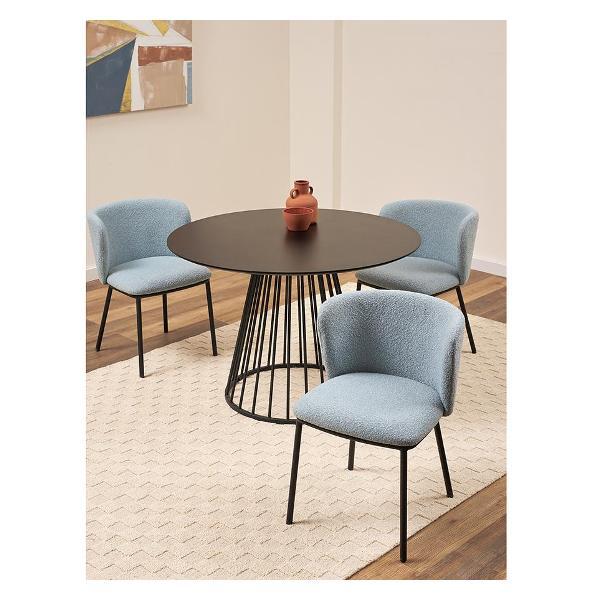 Стул обеденный Bergenson Bjorn Foggy, букле, голубая пудра