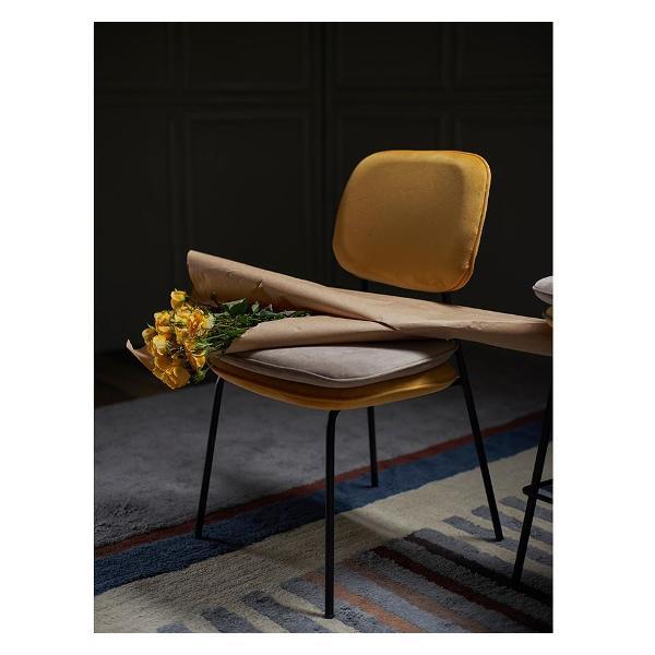 Стул обеденный Bergenson Bjorn Pea, велюр, желтый/бежевый